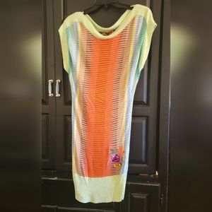 Colorful Slinky T-shirt Dress